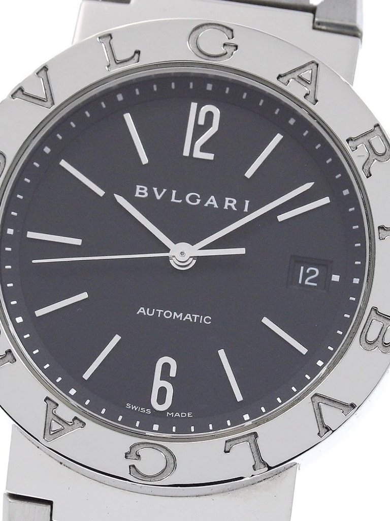 Bvlgari Bvlgaribvlgari Bb38ss Date Black Dial Automatic Mens Watch953547